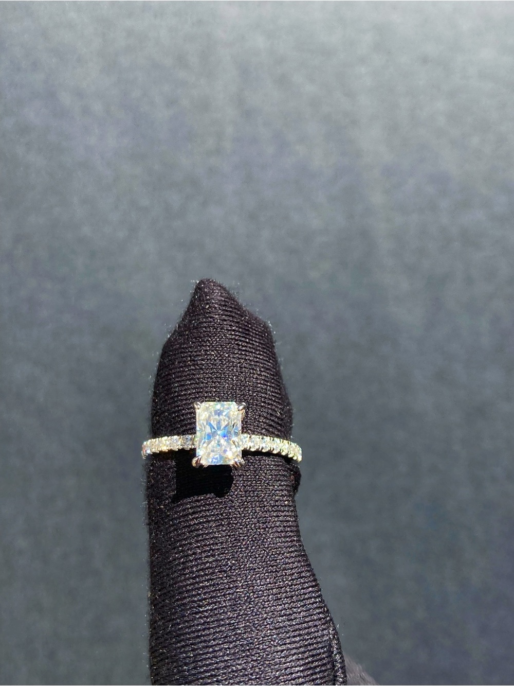 💎 1CT Emerald Cut Moissanite Ring | 925 Sterling Silver | Size 6 💎